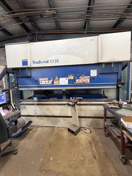 141 Ton, Trumpf TruBend #5130, Press Brake, 127" overall, 106" between housing, 16.5" throat, 17.5" stroke