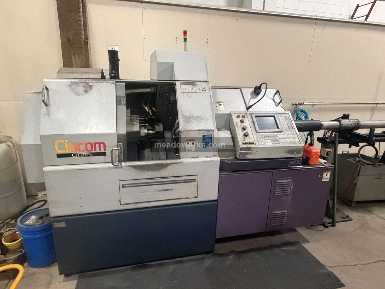 Citizen #Cincom-L25, CNC Swiss Type Automatic Lathe, bar feeder, Mitsubishi control