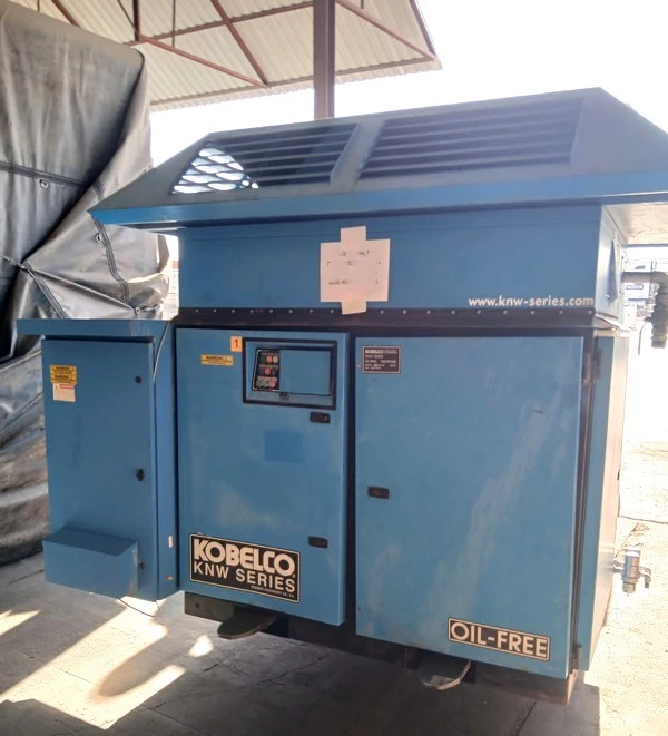 135 psi, Kobelco #KNWAO-D/X, Rotary Screw Air Compressor, 2-stage, 100 HP, 480 V., 3PH
