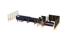 HSG #R1, CNC Fiber Tube Laser, 3 kW Raycus source, 5/16"-4.75" round tube diameter, 256" max. tube length