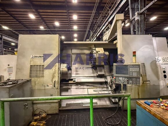 Okuma #Impact-LU45, CNC Lathe, 33" swing, 78.7" turning length, 22" turning diameter, 10.5" bar, 50 HP, 900