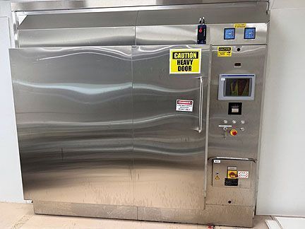 Steris Finn-Aqua Bio-Pharma #121215, Steam Sterilizer, 49" x49" x61" chamber, Allen Bradley Control, 11,000
