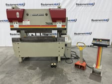 60 Ton, Accurpress #7606, Advantage CNC press brake, 6' overall, 54.5" between housing, 8" stroke, 8" throat