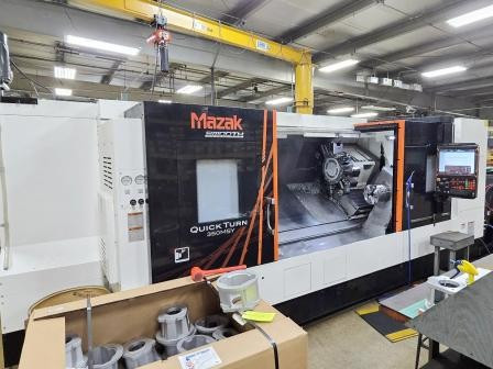 Mazak #Quick-Turn-350MSY, CNC lathe, Mazatrol Smooth G, 32.7" swing, 12" chuck, 4" bar, sub spindle, Y-Axis