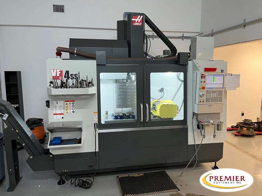 Haas #VF-4SS, 5-Axis CNC vertical machining center, Nikken trunnion table, 50" X, 20" Y, 25" Z, 15000 RPM, 30