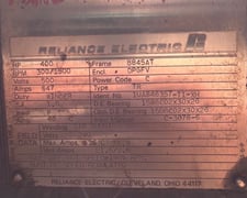 400 HP 300/1500 RPM Reliance, Frame B845AT, DPGFV, STR Shunt, 500 VA, 240 VF