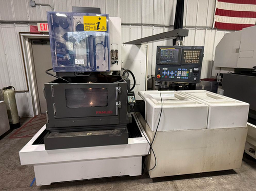 Fanuc #1iA-SAWF CNC Wire Electrical Discharge Machine, 20.6" X, 14.6" Y, 12" Z, .004"-.012" wire diameter