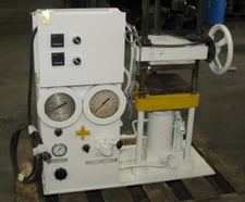 30 Ton, Air-over-Oil, 9" x9" elec.platens, 5" stroke, 0"-17" adjustable daylight, 3-post, #2519