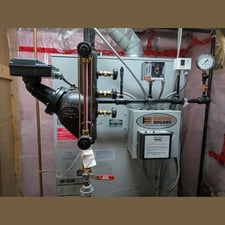 290 PPH Bryan #DR350-S-150-FDG, Watertube Steam Boiler, 8 HP, 150 psi design, natural gas, Powerflame