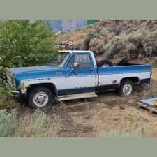 GMC #Sierra-Grande, Pickup Truck, 350-4 small block V8, 2WD, single cab, 79,987 kms, 4,900 lb. GVWR, 1975