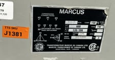 112.5 kVA 600 Delta Primary, 120Y/208 Sec, Marcus, Dry-Type Isolation Transformer