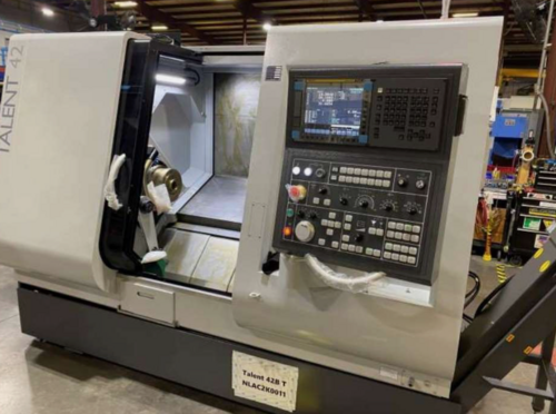 Hardinge #Talent-42T, CNC Lathe, 21.6" swing, 25.6" machining length, 12.2" turning diameter, 1.6" bar, 15