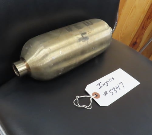 Swagelok #HDF8-1000, Stainless Steel DOT-Compliant Transfer Cylinder, 10-7/8" length, 1/2" NPT fittings