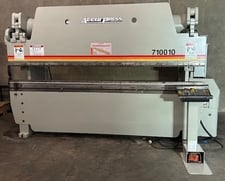 100 Ton, Accurpress #710010, CNC Hydraulic Press Brake, 10' overall, 8" Str, ETS100 Control, 1998