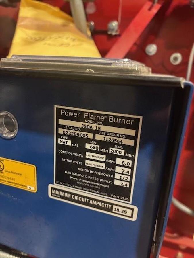 Sioux #SF50G, Steam-Flo Generator, 1,725 PPH Steam Output, 15 PSI, 250°F, 50 HP, never used, 2022