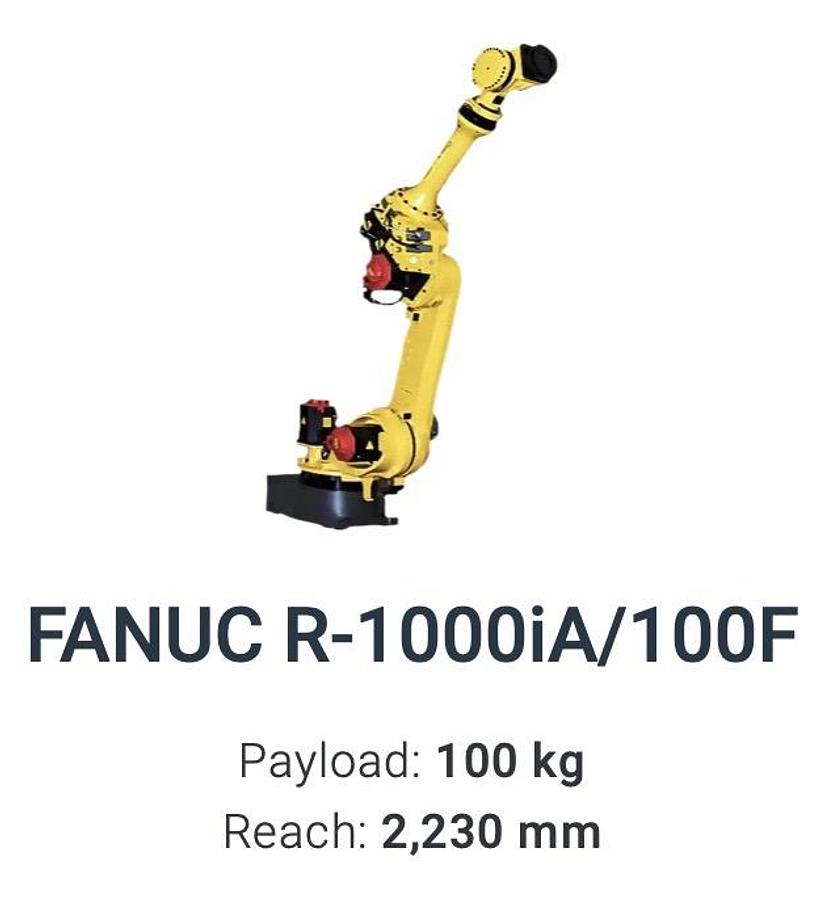 Fanuc, R-1000iA/100F, 6-Axis Articulated Robot, 100 KG Payload, 2,230 mm Reach, R-30iB Controller, 2014