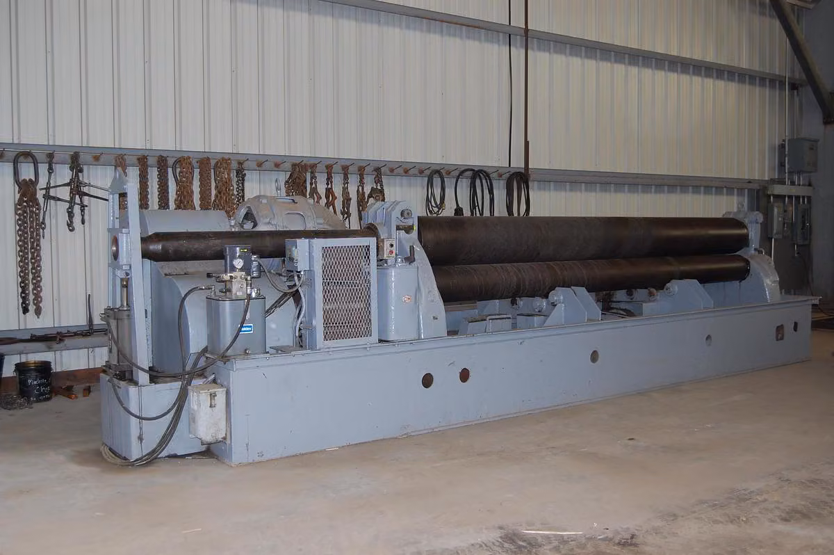 3/8" x 14' Kling, Pyramid-Type Plate Bending Rolls, 16" Top Roll