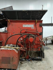Weima #WLK-25-Super-Jumbo, single shaft shredder, 98" x 76" feed opening, 27" rotor diameter, (246) cutters