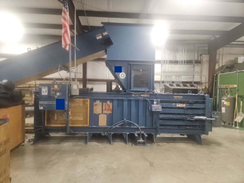 IPS #CD-738-HS-20, closed door horizontal baler, 30" x 36" x 60" bale, 20 HP, 66" x 35" hopper opening, 7"