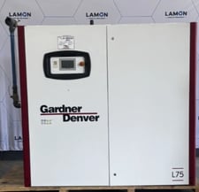 440 cfm, 130 psig, Gardner Denver #L55-75F, Rotary Screw Air Compressor, 100 HP, 212°F max. operating