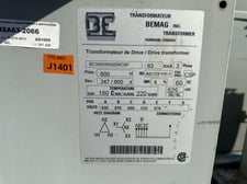 63 KVA 600 Delta Primary, 347Y/600 Secondary, Bemag Inc. Drive Transformer, Isolation, 3-Phase, 60 Hz