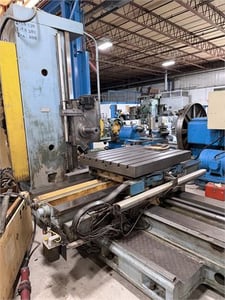 4" Kuraki #KBT-100-3W, table type horizontal boring mill, 55" X, 49" Y, 49" Z, 41" x47" rotary table, 17-1200