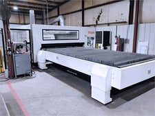 Mazak #OptiPlex-4020-II, CNC CO2 laser, 4000 watt, (2) 6' x12'tbl., 161" X, 81" Y, 3.9" Z, 80" x160" max