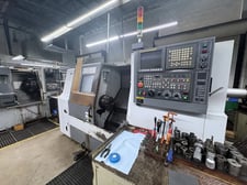 Samsung #SL-25, CNC lathe, 25.1" swing, 13.78" dia., 20" lgth, 10" chuck, 3" bar, 3.38" bore, 30 HP, 3500