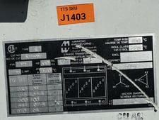 15 KVA 600Y Primary, 240 Delta Secondary, Hammond Mfg. Isolation 3-Phase Step-Down Transformer, Type-K, 60 Hz
