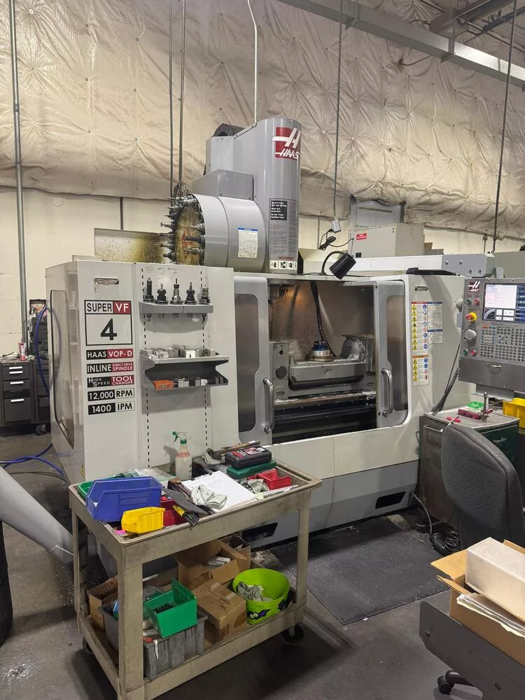Haas #VF-4SS, 5-Axis CNC Vertical Machining Center, 50" X, 20" Y, 25" Z, trunnion table, 12,000 RPM, Cat 40