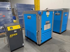 125 psi, Rogers #KIV-40-125, Rotary Screw Air Compressor, 40 HP, Zeks 300NCG dryer, 2021, (2 available)