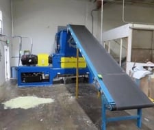 SSI Uni-Sheer #SR400E, Single Shaft Shredder, 52" x 52" cutting chamber, 2.6 cu.yd. hopper, 100 HP, 110 RPM