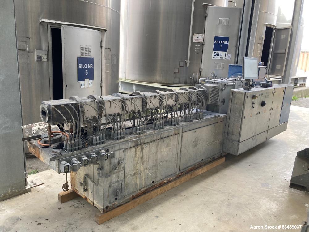 52.2" mm KraussMaffei Berstorff #ZE-52-48D, Twin Screw Extruder, 48:1 L/D, 350 KW, 1.2 TPH, 1200 RPM Max