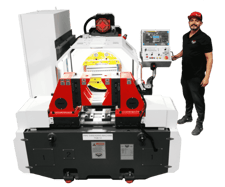 RMT #TGB-14-CNC, pipe milling machine, 2" outside dimension, 2.5" wall, 10-300 RPM, 20.5" facing head, 10 HP