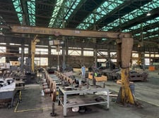 1 Ton, Jib Crane, 14' span, w/ Yale hoist