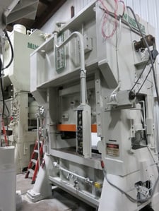 250 Ton, Minster #E2-250, 1.5" stroke, 18" Shut Height, 125-250 SPM, air clutch & brake, #13645J