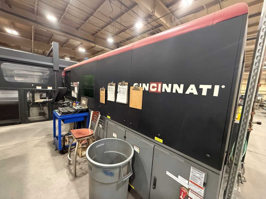 Cincinnati #CL-980, fiber laser, 8000 watt, 5' x 10' table, 121" X, 61" Y, 3.5" Z, Cincinnati WVI-10001-M