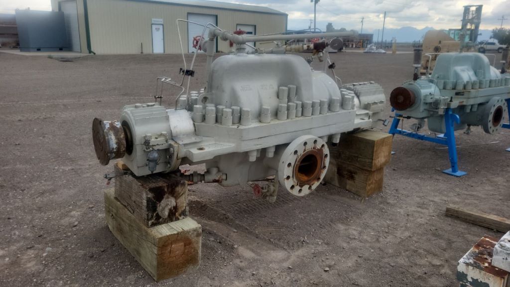 2950 GPM @ 3450' TDH, United #8x13-WMSNL, Multi-Stage Centrifugal Pump, steel case, 10" suction, 8"