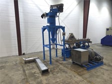 12" Witte, pellet cooler/classifier, 36" L fluid bed air deck, 31" L wire mesh, 23" overs deck, T-304