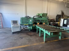 177 Ton, Peddinghaus #FPB-1500, CNC plate punching machine, 3 punch heads, 60" max plate width, 1" thickness