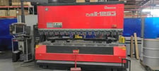 125 Ton, Amada #FBD1253NT, CNC press brake, 9.8' overall, 106.3" between uprights, 16.54" open, 5.91" stroke