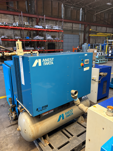 Anest Iwata #OFBSTE-10HHH-80-T460, Oil-Free Rotary Air Compressor, 10 HP, 460 V., w/ Receiver, 2022