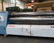 120" x 5/8" Durma #HRB4-3016, CNC 4-Roll Plate Roll, New CNC Control, 12.99" Top Roll Diameter, 1/2" Prebend