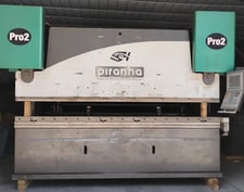 250 Ton, Piranha #Pro-II-250-12, CNC Hydraulic Press Brake, 12' overall, 124" between housing, 30 HP, Delem