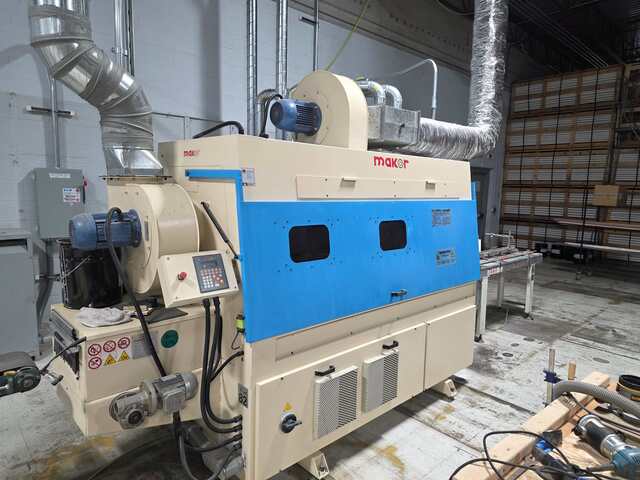 Makor #FLT, UV Vacuum Coater Line, w/ 9-Lamp Oven, 9" Max Width, 2006