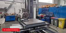 4" TOS #W100A, Manual Table Type Horizontal Boring Mill, 63" X, 43" Y, 49" Z, 49" x 49" rotary table, 3-ton