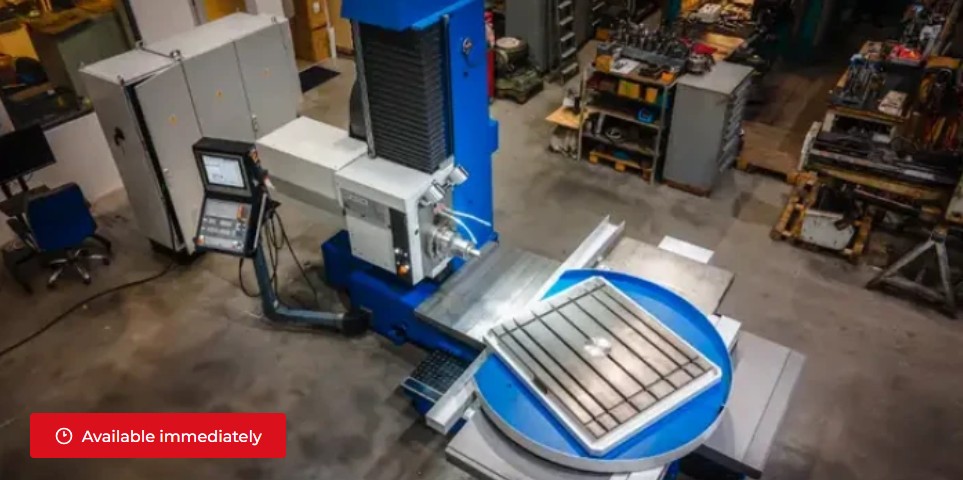 4" TOS #WH-10, CNC Horizontal Boring Mill, 49.2" X, 40.5" Y, 36.6" Z, 39.4" x 44.1" rotary table, 23.8 HP