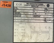 5 KVA 600 Primary, 480 Secondary, Rex Mfg. (Transfactor Industries Inc.) Single-Phase Isolation Transformer