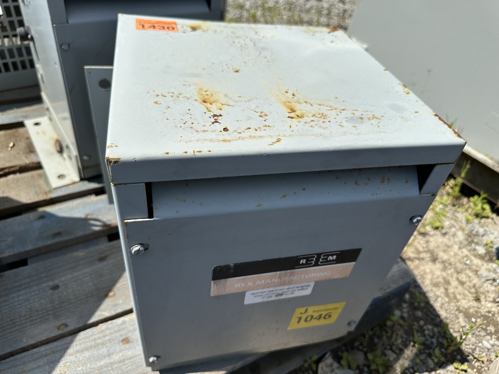 5 KVA 600 Primary, 347 Secondary, Rex Mfg.(Transfactor Industries Ltd.) Single-Phase Isolation Transformer