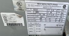 5 KVA 600 Primary, 277 Secondary, Rex Mfg.(Transfactor Industries Inc.) Single-Phase Isolation Transformer